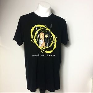 Sword Art Online Black Shirt Graphic Tee Large